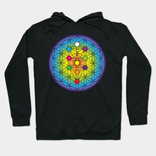 Tree of Life on Flower of Life Hoodie